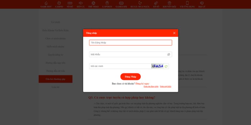 quên mật khẩu